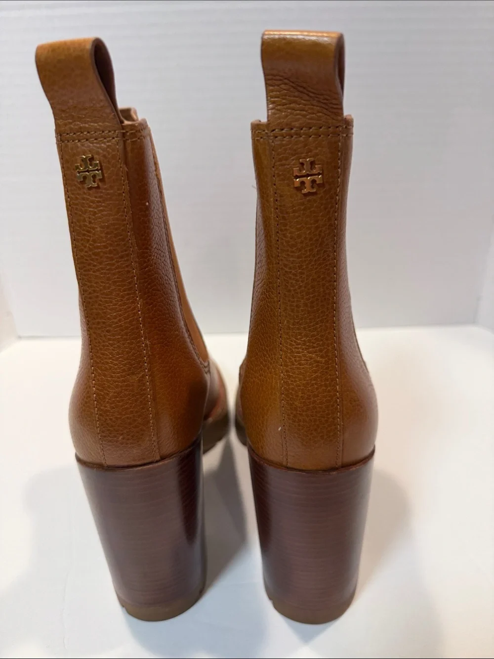 Tory Burch Camel Lug Ankle Boots